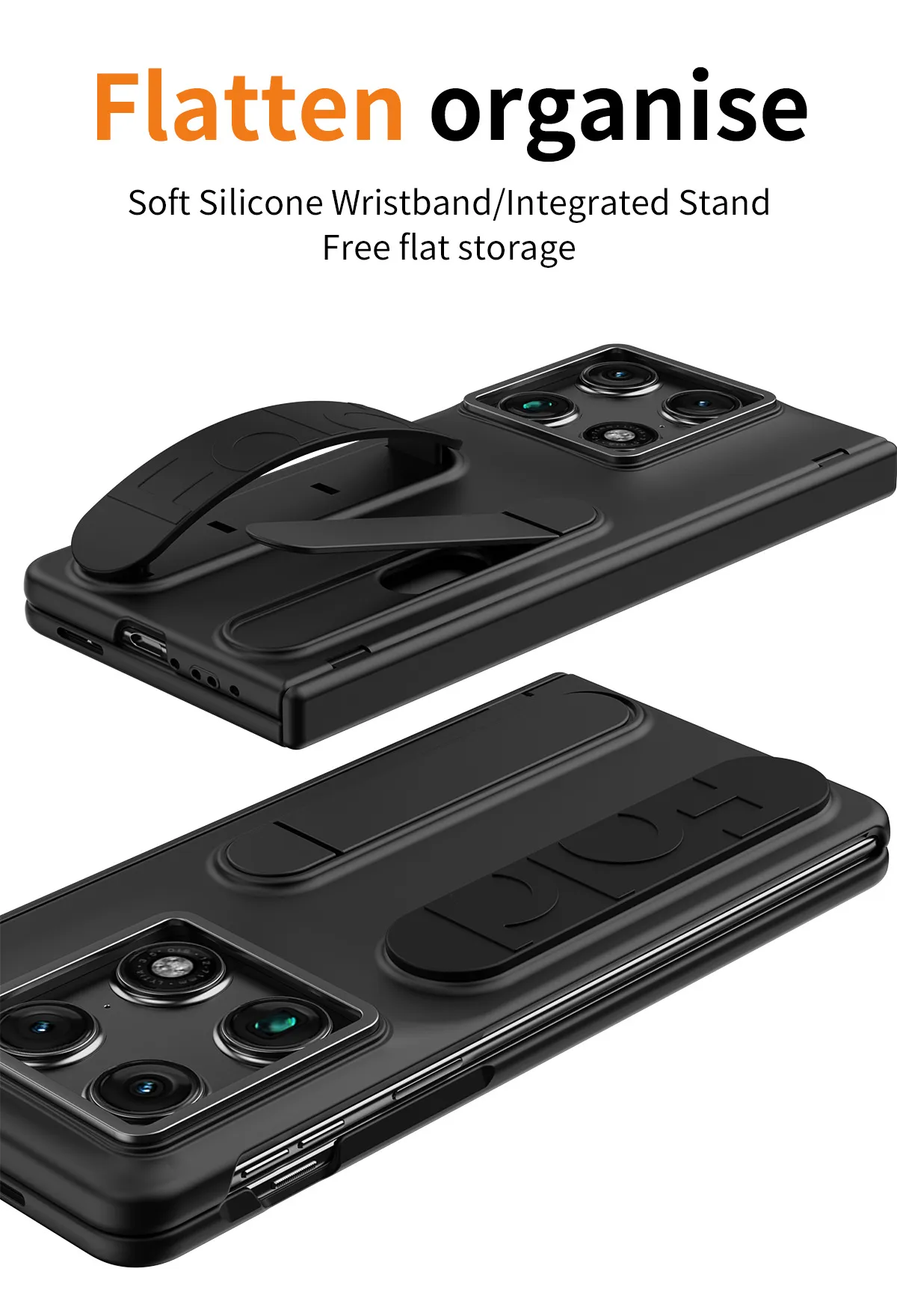 Compatible with Moto Razr Fold phone case, Motorola folding wrist strap hinge case, integrated protective film