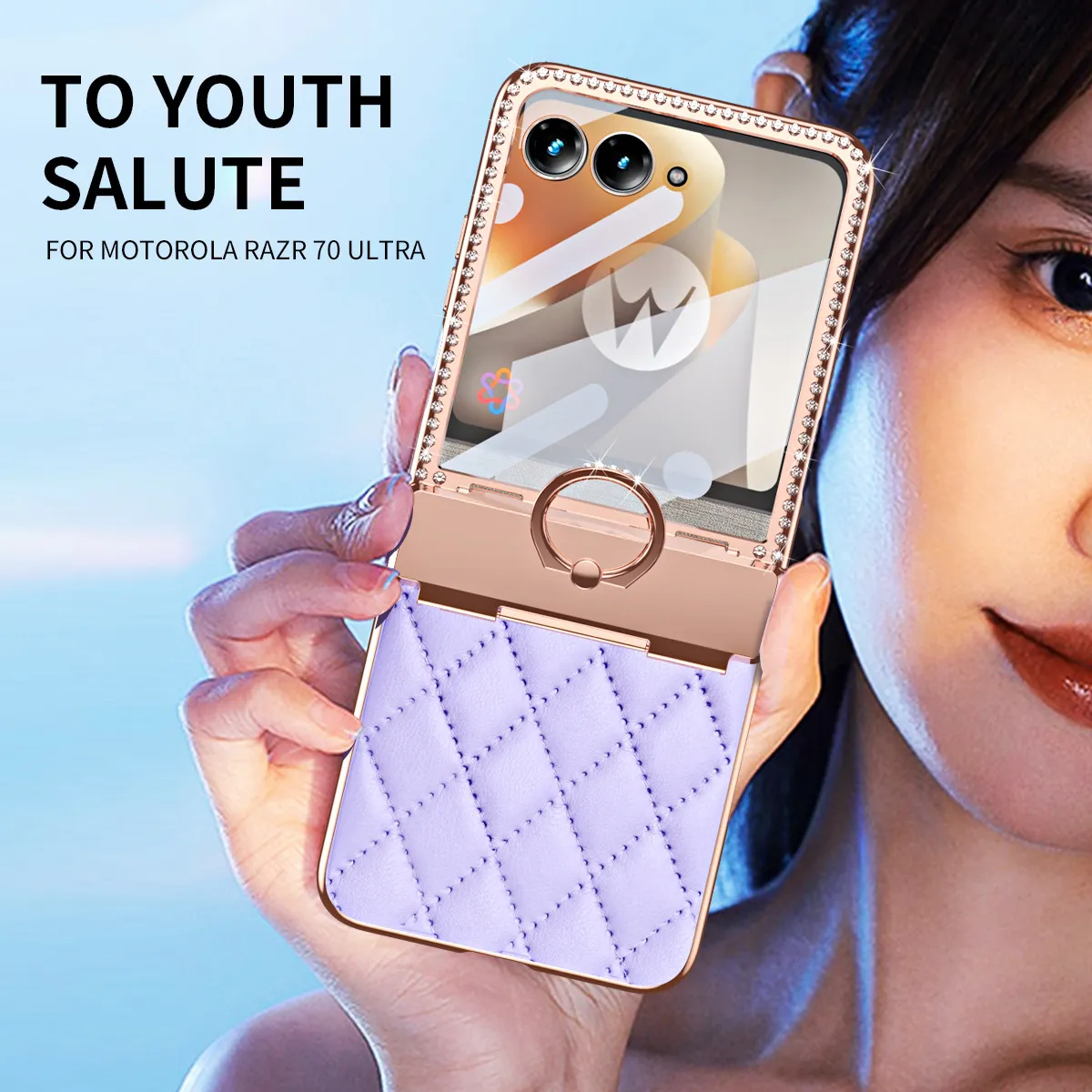 Compatible with Motorola 70 phone case, 60 Pro, Motorola folding phone case, 50U wrist strap, pen slot case, and integrated protective film.