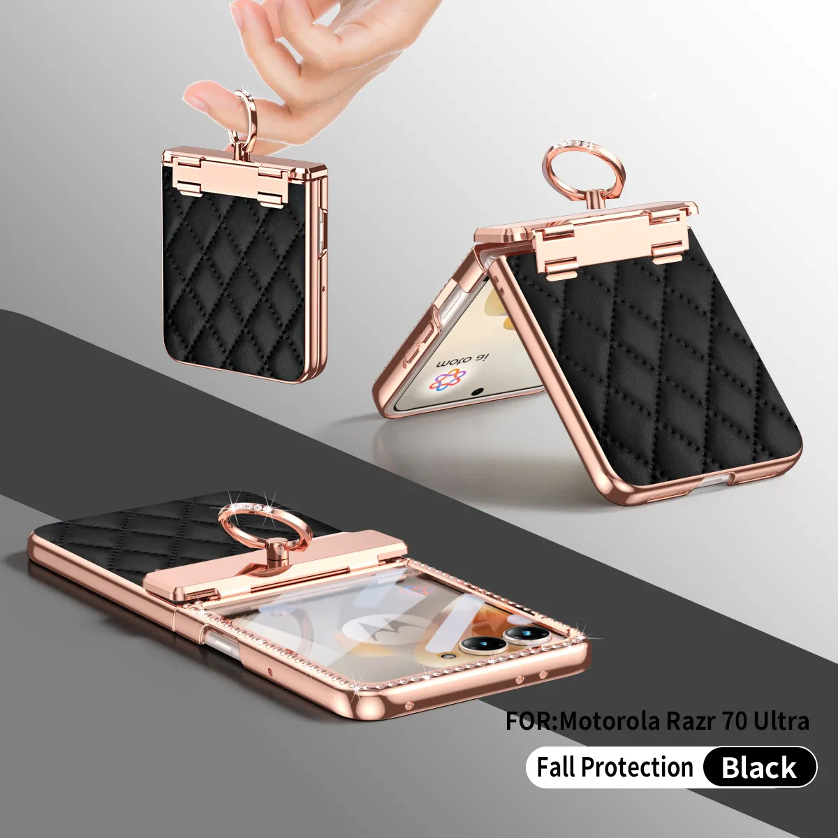 Compatible with Motorola 70 phone case, 60 Pro, Motorola folding phone case, 50U wrist strap, pen slot case, and integrated protective film.
