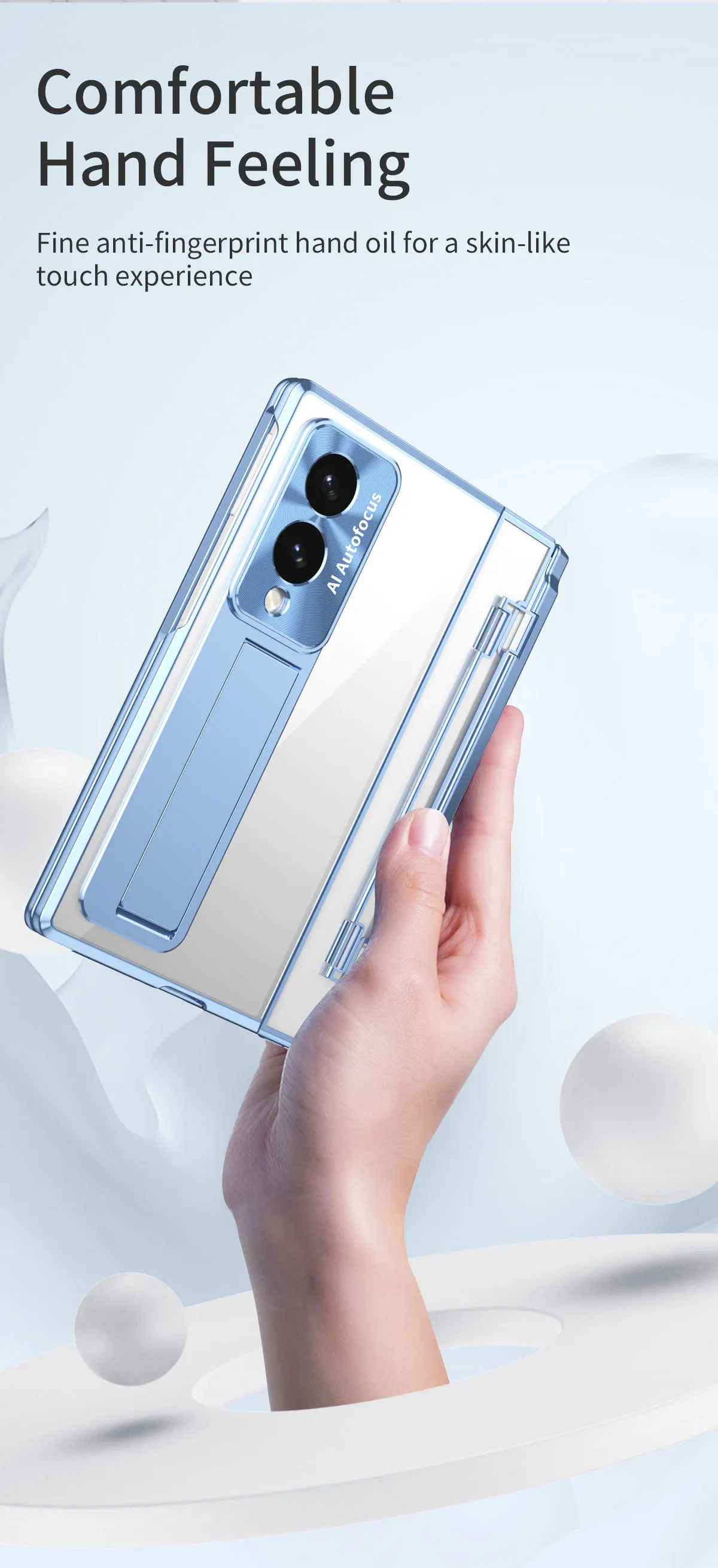 Samsung Zfold 8 Wide Phone Case FOLD8 Flat Hinge Foldable Screen Protective Case Full Coverage Electroplated Transparent Case