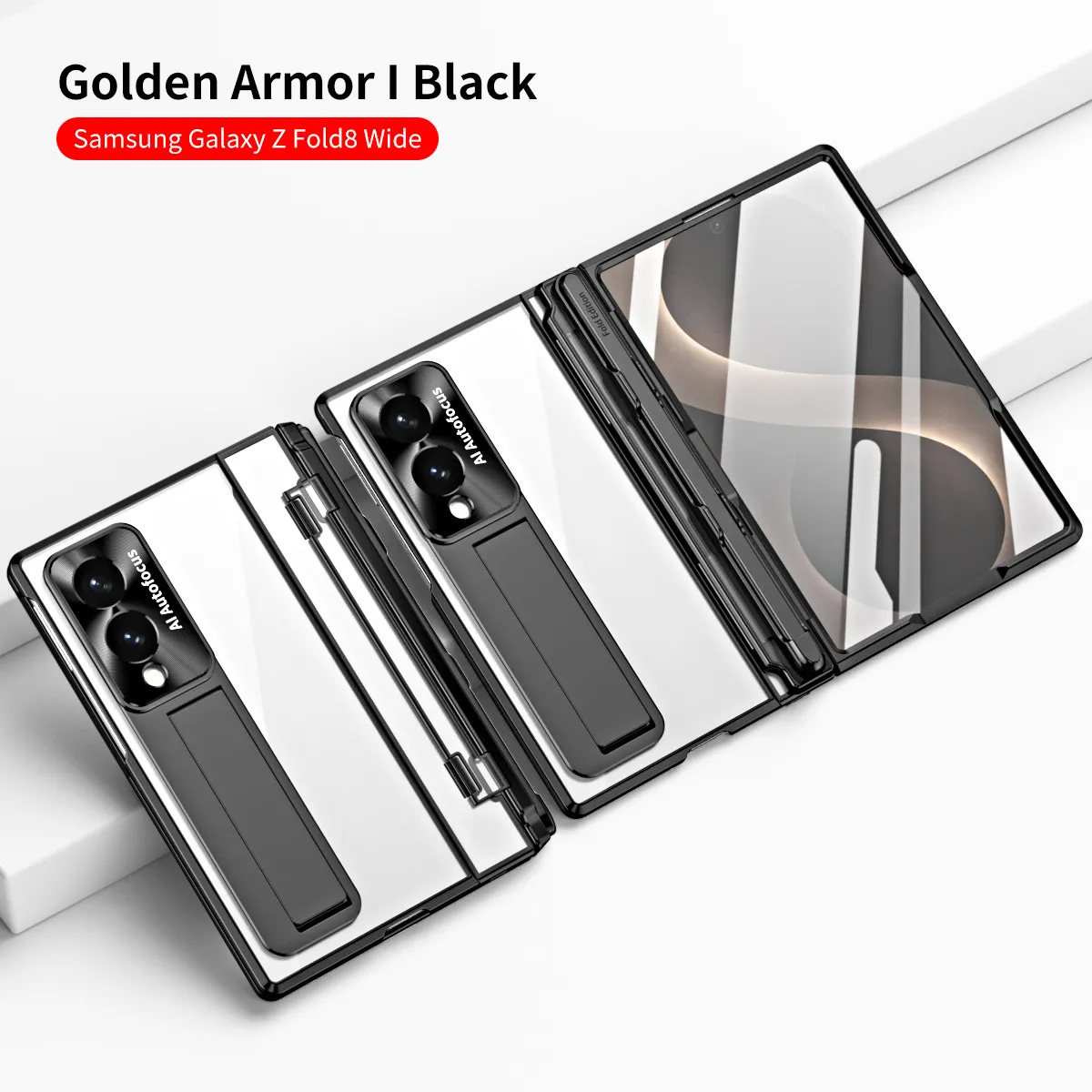 Samsung Zfold 8 Wide Phone Case FOLD8 Flat Hinge Foldable Screen Protective Case Full Coverage Electroplated Transparent Case