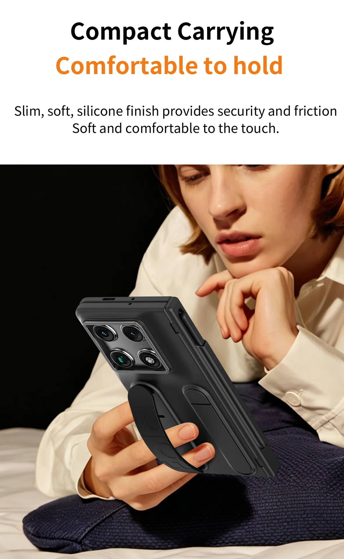 Compatible with Moto Razr Fold phone case, Motorola folding pen slot wrist strap hinge case, integrated protective film