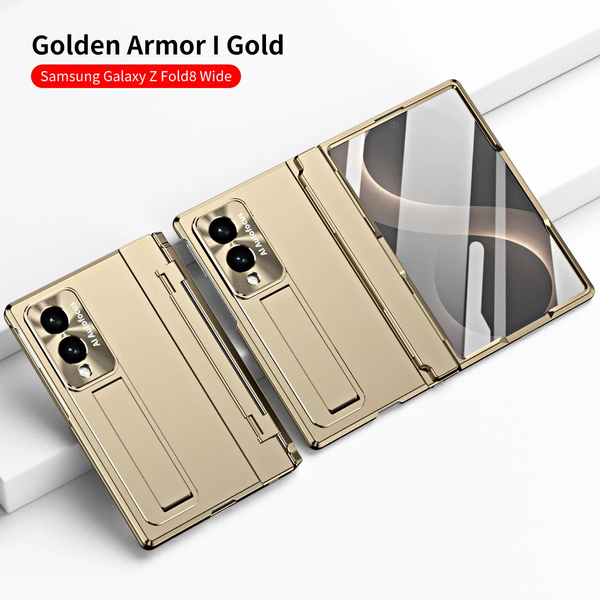 Samsung Zfold 8 Wide Phone Case FOLD8 Flat Hinge Folding Protective Case Electroplated Pen Slot Drop Protection Applicable