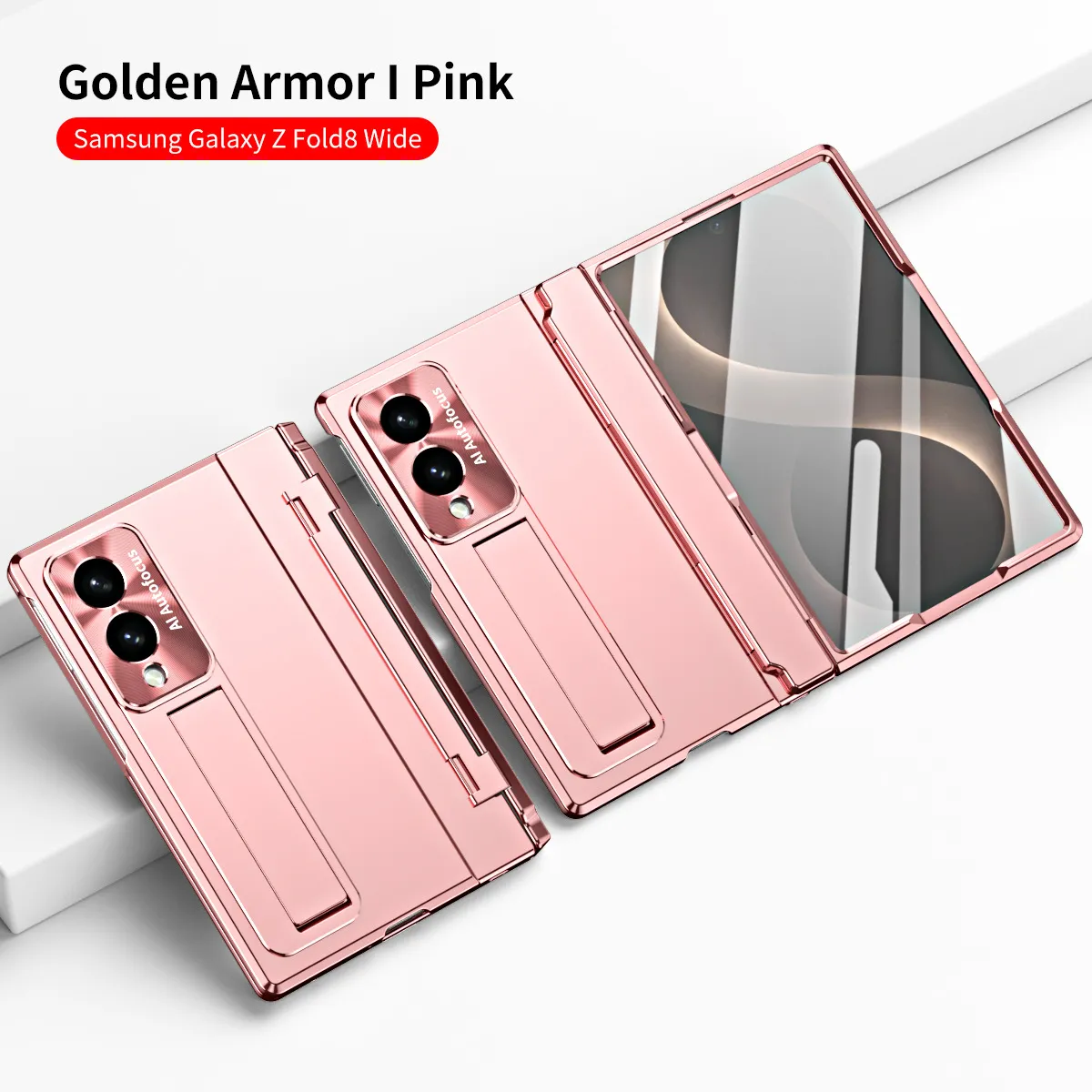 Samsung Zfold 8 Wide Phone Case FOLD8 Flat Hinge Folding Protective Case Electroplated Pen Slot Drop Protection Applicable