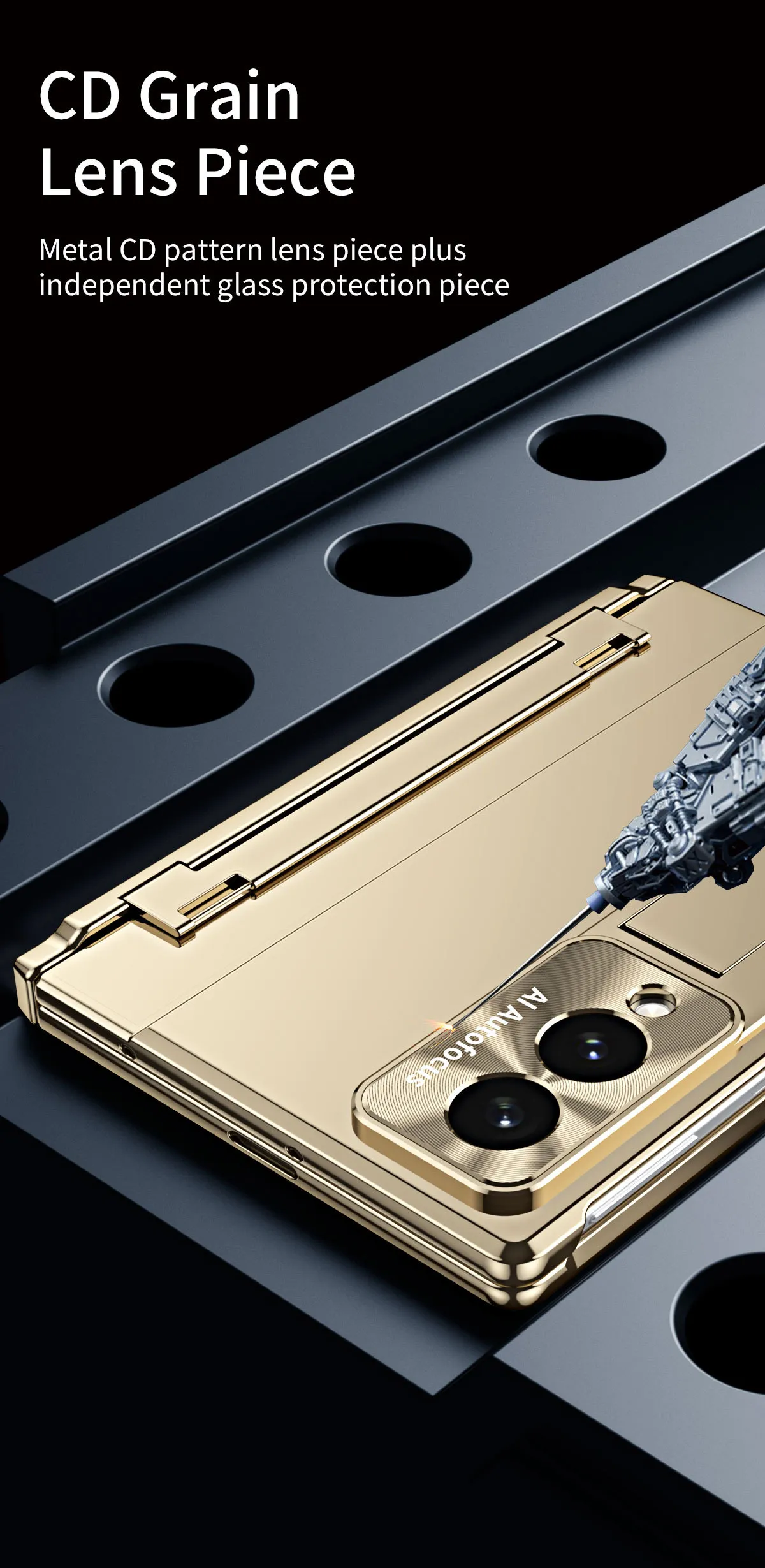 Samsung Zfold 8 Wide Phone Case FOLD8 Flat Hinge Folding Protective Case Electroplated Pen Slot Drop Protection Applicable