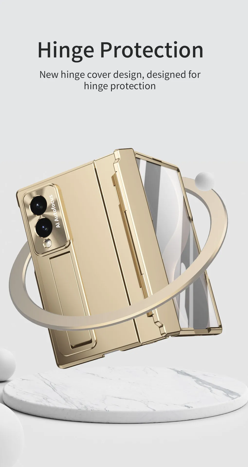 Samsung Zfold 8 Wide Phone Case FOLD8 Flat Hinge Folding Protective Case Electroplated Pen Slot Drop Protection Applicable