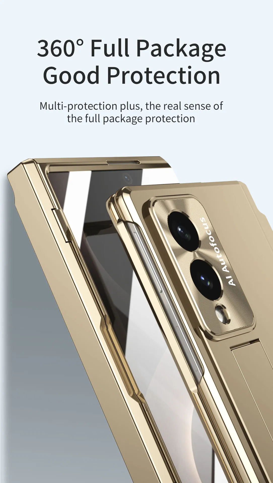 Samsung Zfold 8 Wide Phone Case FOLD8 Flat Hinge Folding Protective Case Electroplated Pen Slot Drop Protection Applicable
