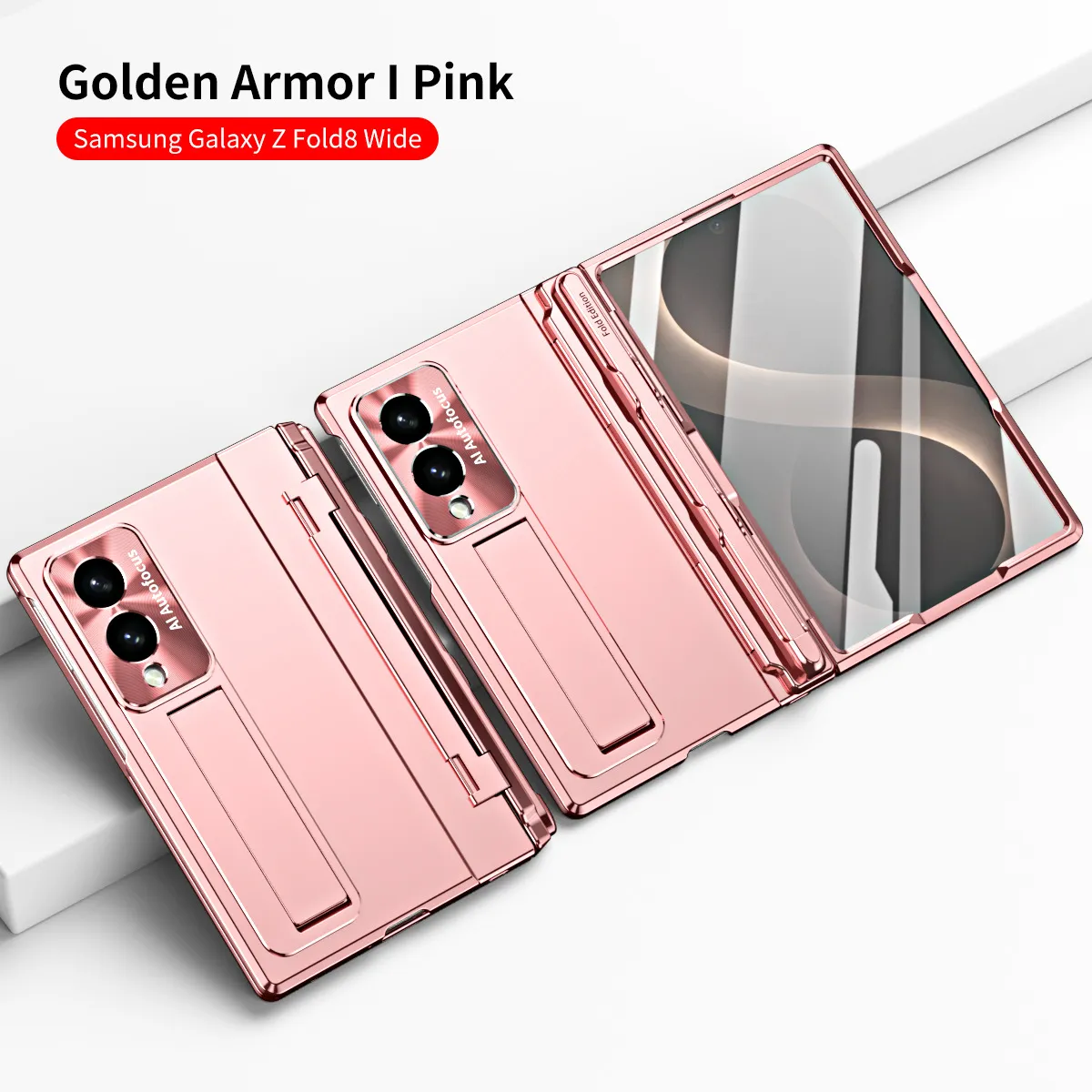 Samsung Zfold 8 Wide Phone Case FOLD8 Flat Hinge Folding Protective Case Electroplated Pen Slot Drop Protection Applicable