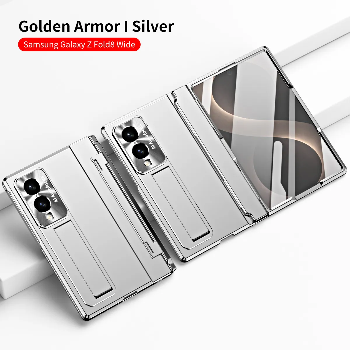 Samsung Zfold 8 Wide Phone Case FOLD8 Flat Hinge Folding Protective Case Electroplated Pen Slot Drop Protection Applicable