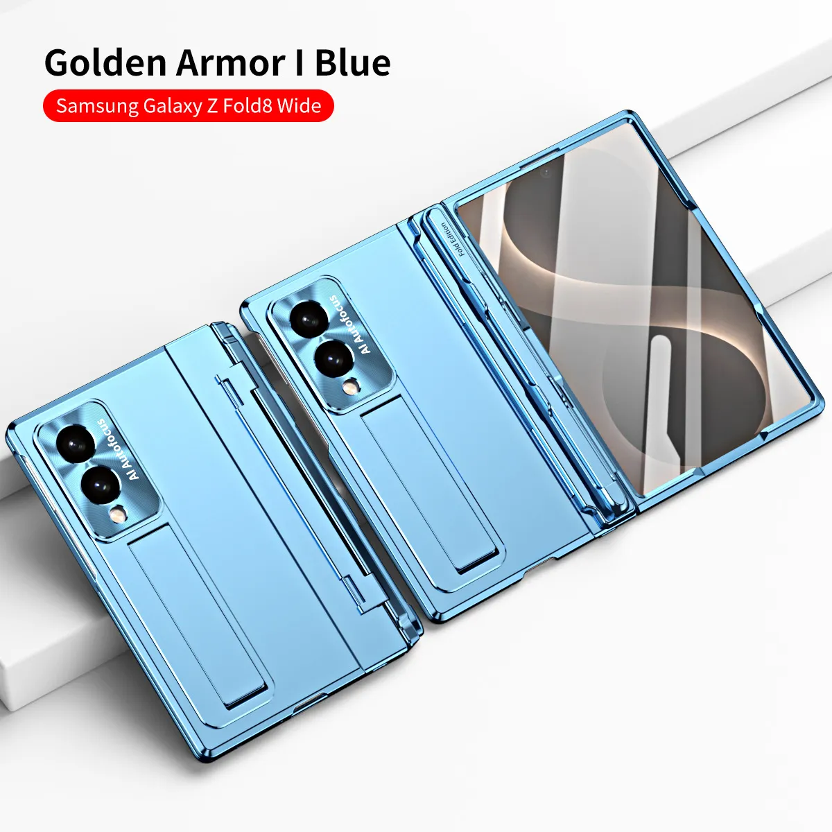 Samsung Zfold 8 Wide Phone Case FOLD8 Flat Hinge Folding Protective Case Electroplated Pen Slot Drop Protection Applicable