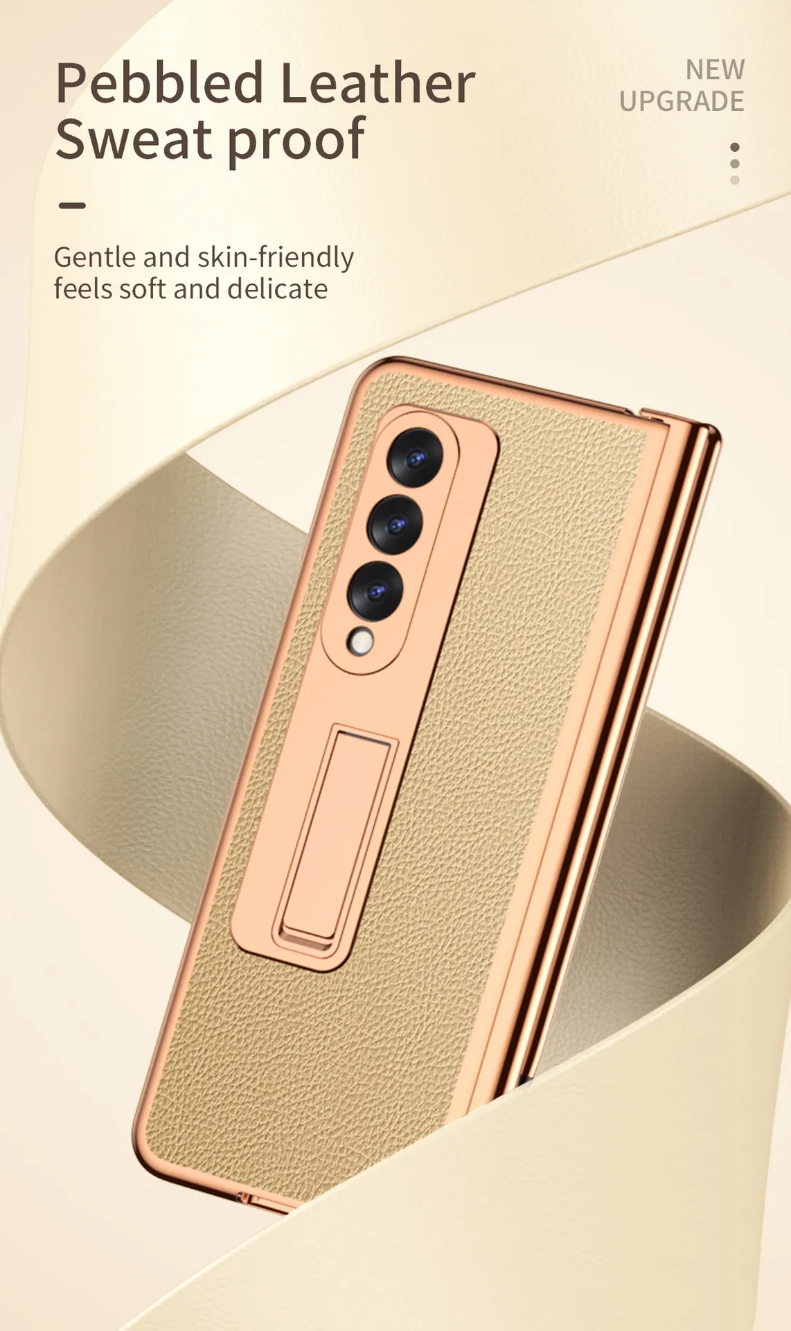 Samsung Fold4 phone case with pen slot, S Pen pen, vegan leather protective case, FOLD3 full coverage, drop protection.