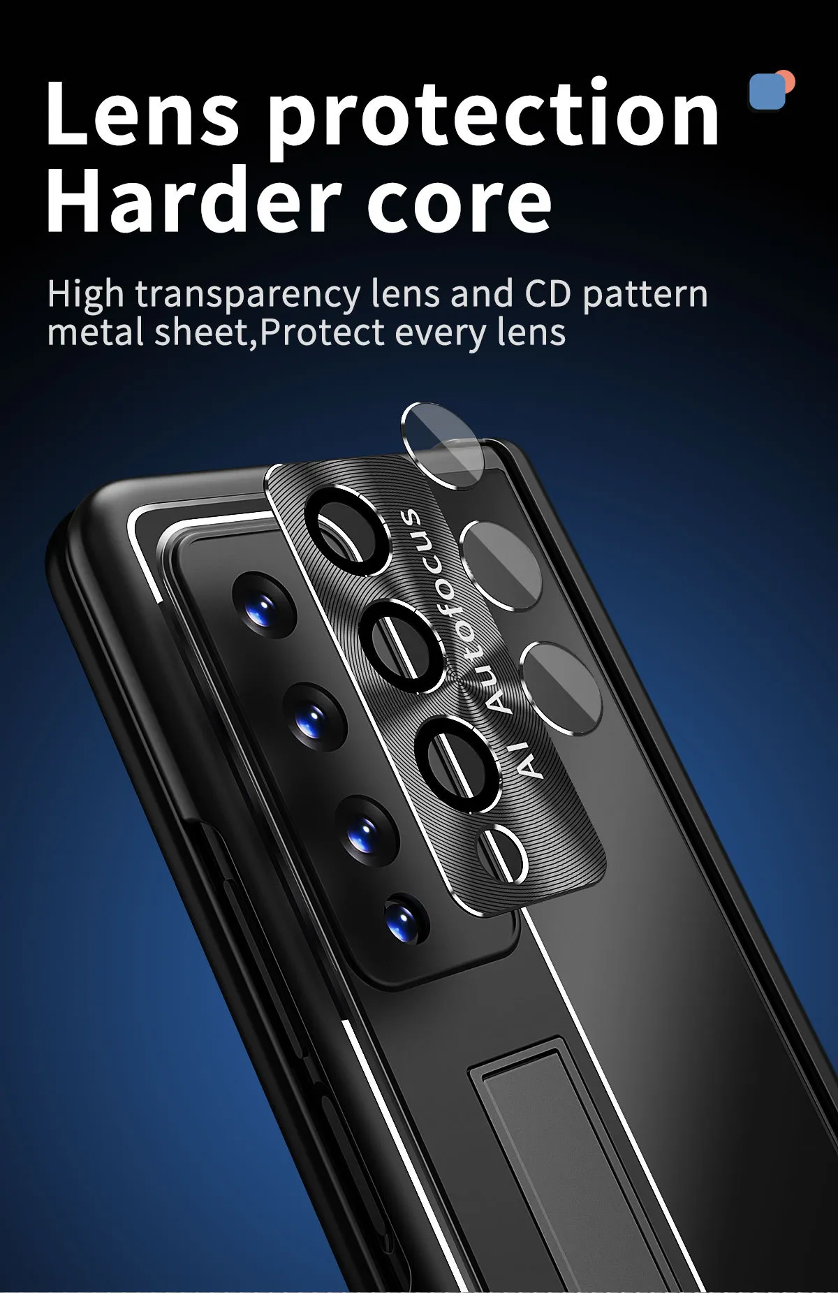 Compatible with Samsung Zfold4 phone case, aluminum alloy hinge, folding protective case, ZFOLD3 pen slot, S Pen stylus.