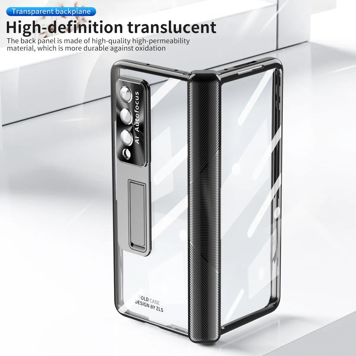 Samsung ZFold 4 Phone Case FOLD3 Magnetic Hinge Folding Protective Case W22 Electroplated Lens Film Leather Case