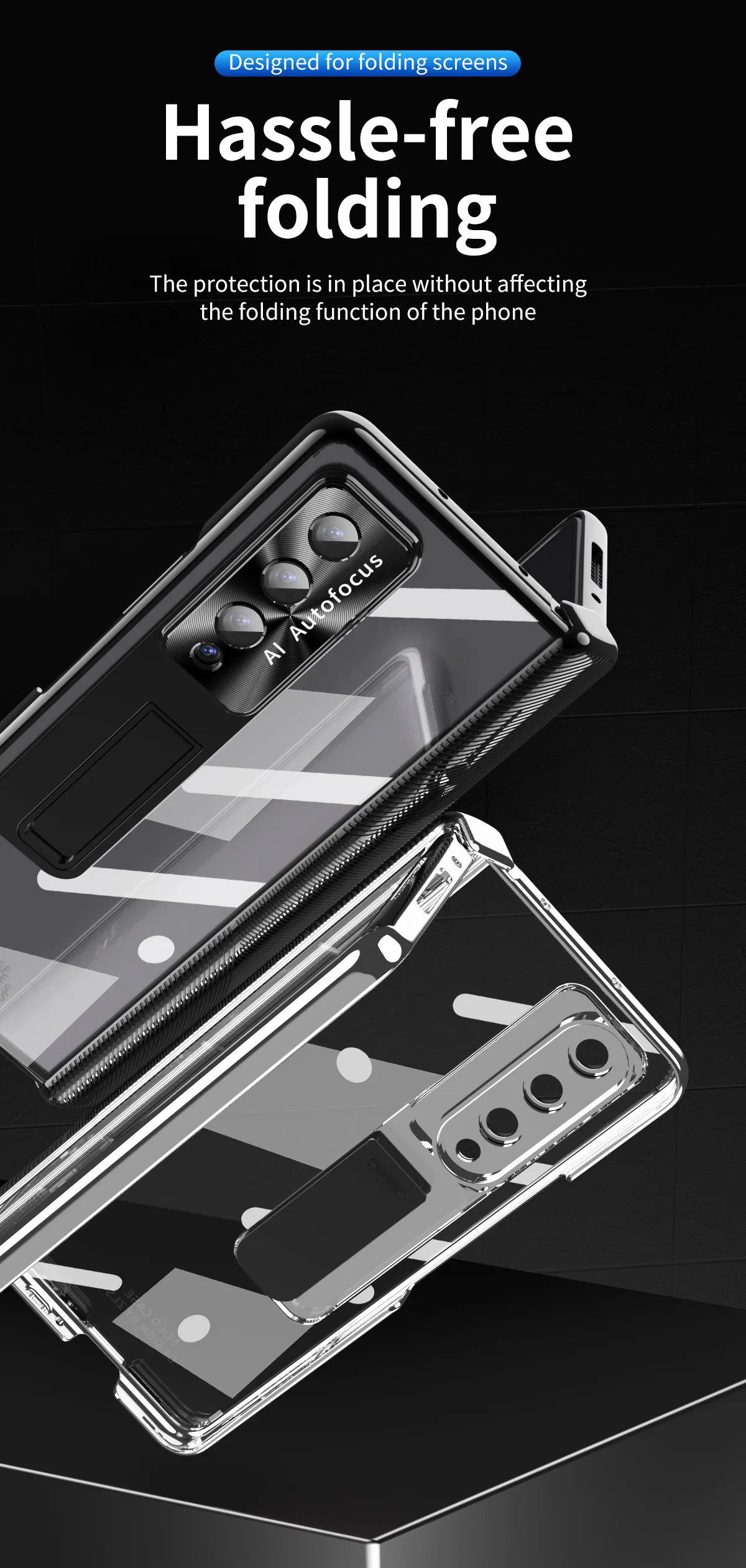 Samsung ZFold 4 Phone Case FOLD3 Magnetic Hinge Folding Protective Case W22 Electroplated Lens Film Leather Case