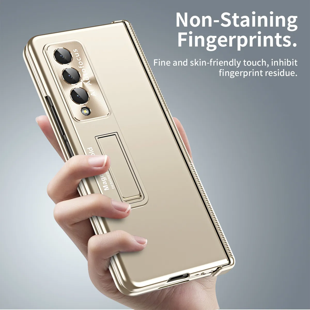 Samsung ZFold 4 Phone Case FOLD4 Magnetic Hinge Folding Protective Case W22 Electroplated Lens Film Leather Case