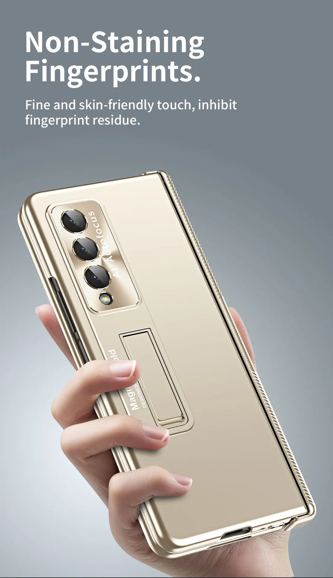 Samsung ZFold 4 Phone Case FOLD4 Magnetic Hinge Folding Protective Case W22 Electroplated Lens Film Leather Case
