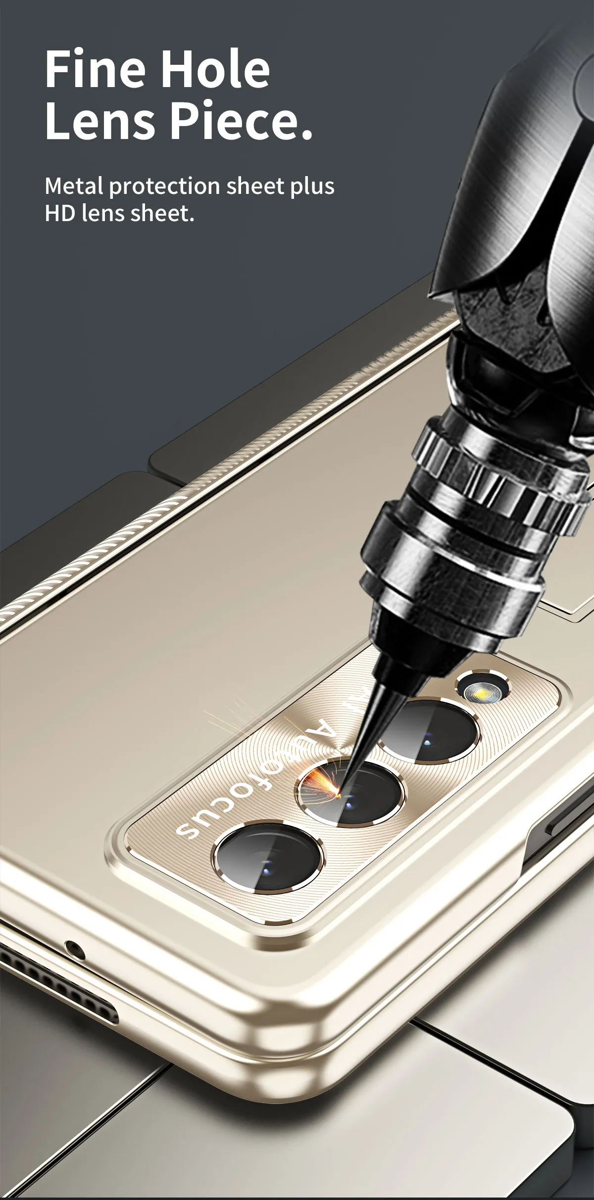 Samsung ZFold 4 Phone Case FOLD4 Magnetic Hinge Folding Protective Case W22 Electroplated Lens Film Leather Case