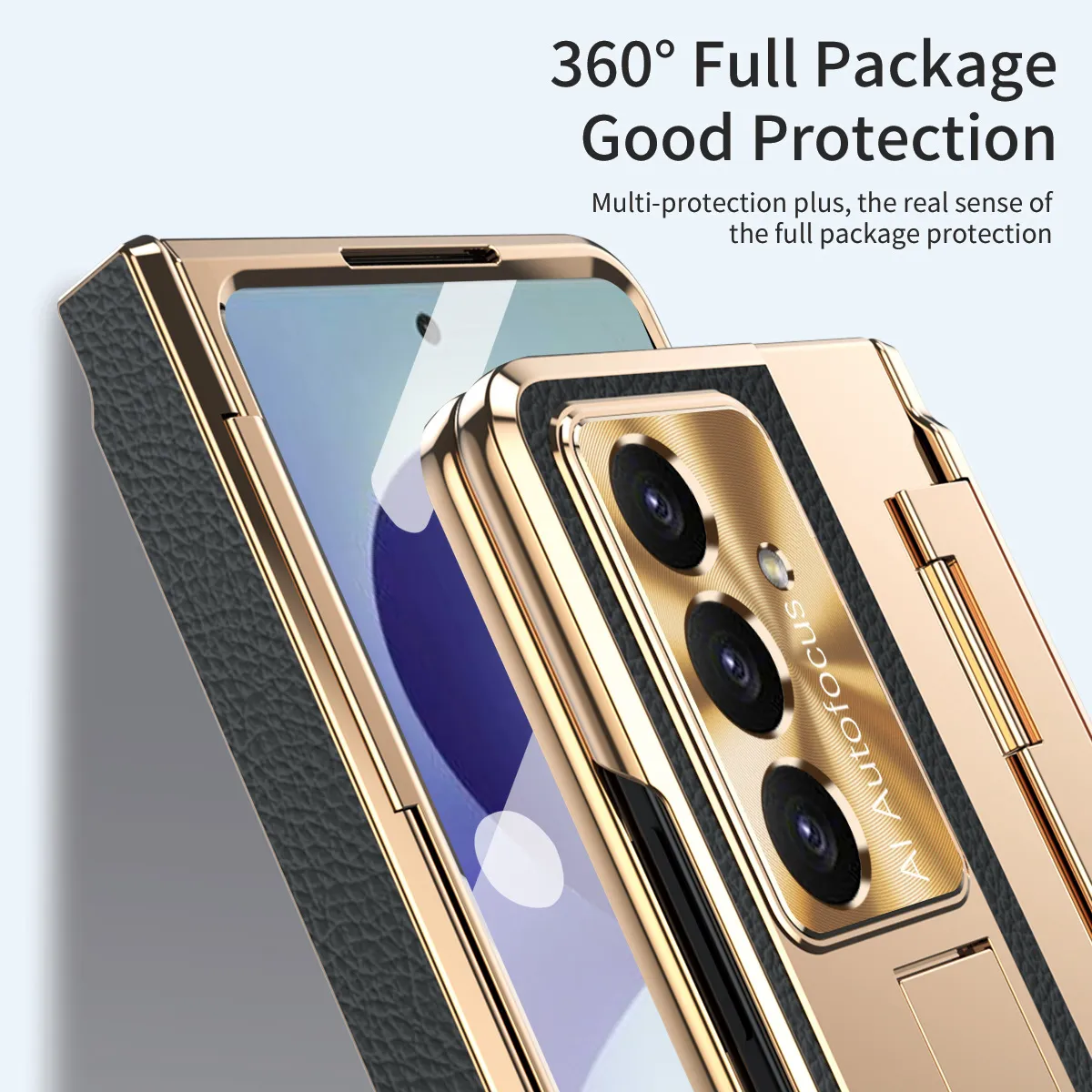 Samsung Zfold 8 Ultra phone case, FOLD8 foldable screen, flat hinge, vegan leather, drop-proof protective case.