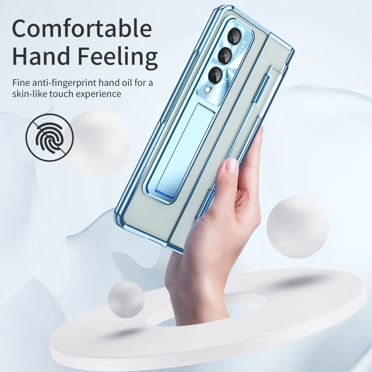 Samsung Zfold 5 Phone Case FOLD4 Flat Hinge Folding Protective Case W22 Electroplated Lens Film Leather Case