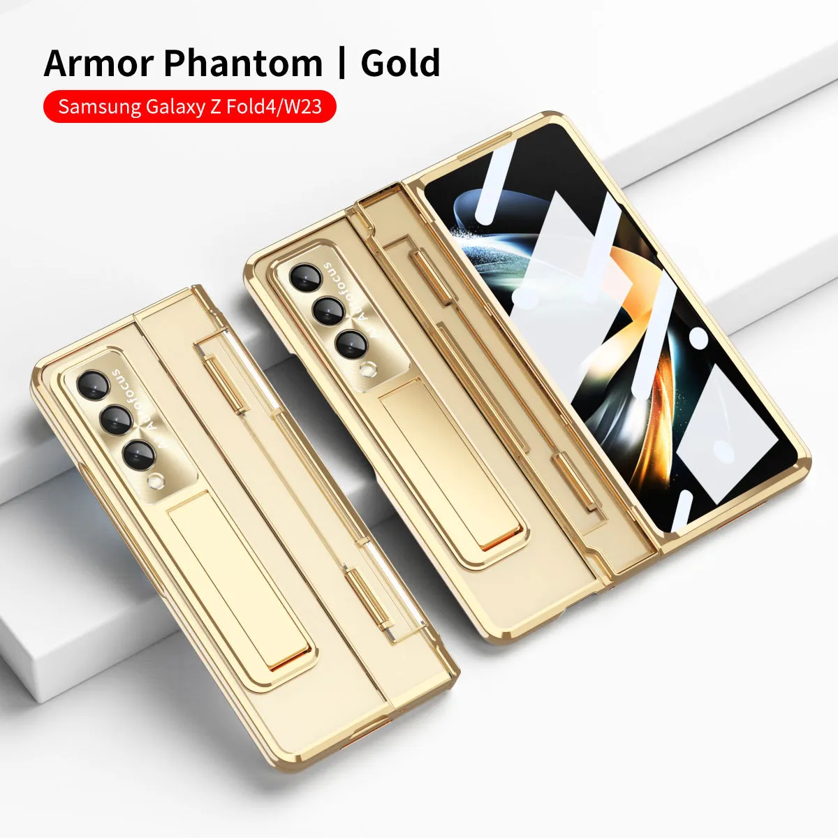 Samsung Zfold 5 Phone Case FOLD4 Flat Hinge Folding Protective Case W22 Electroplated Lens Film Leather Case