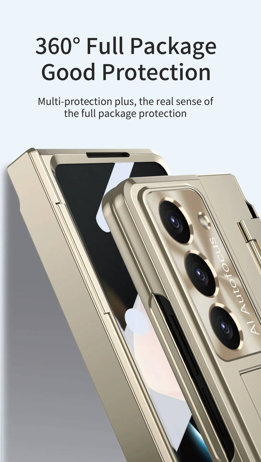Samsung ZFold 7 Phone Case FOLD6 Flat Hinge Folding Protective Case FOLD5 Solid Color Electroplated Drop-Proof