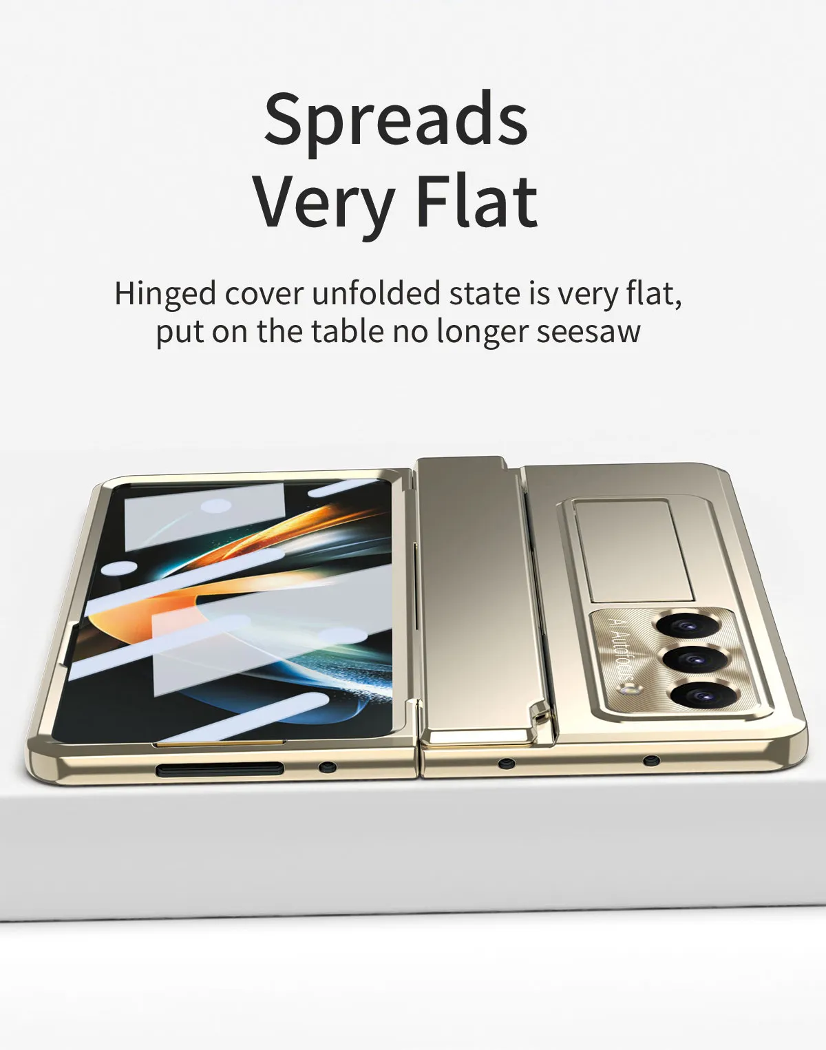 Samsung ZFold 7 Phone Case FOLD6 Flat Hinge Folding Protective Case FOLD5 Solid Color Electroplated Drop-Proof