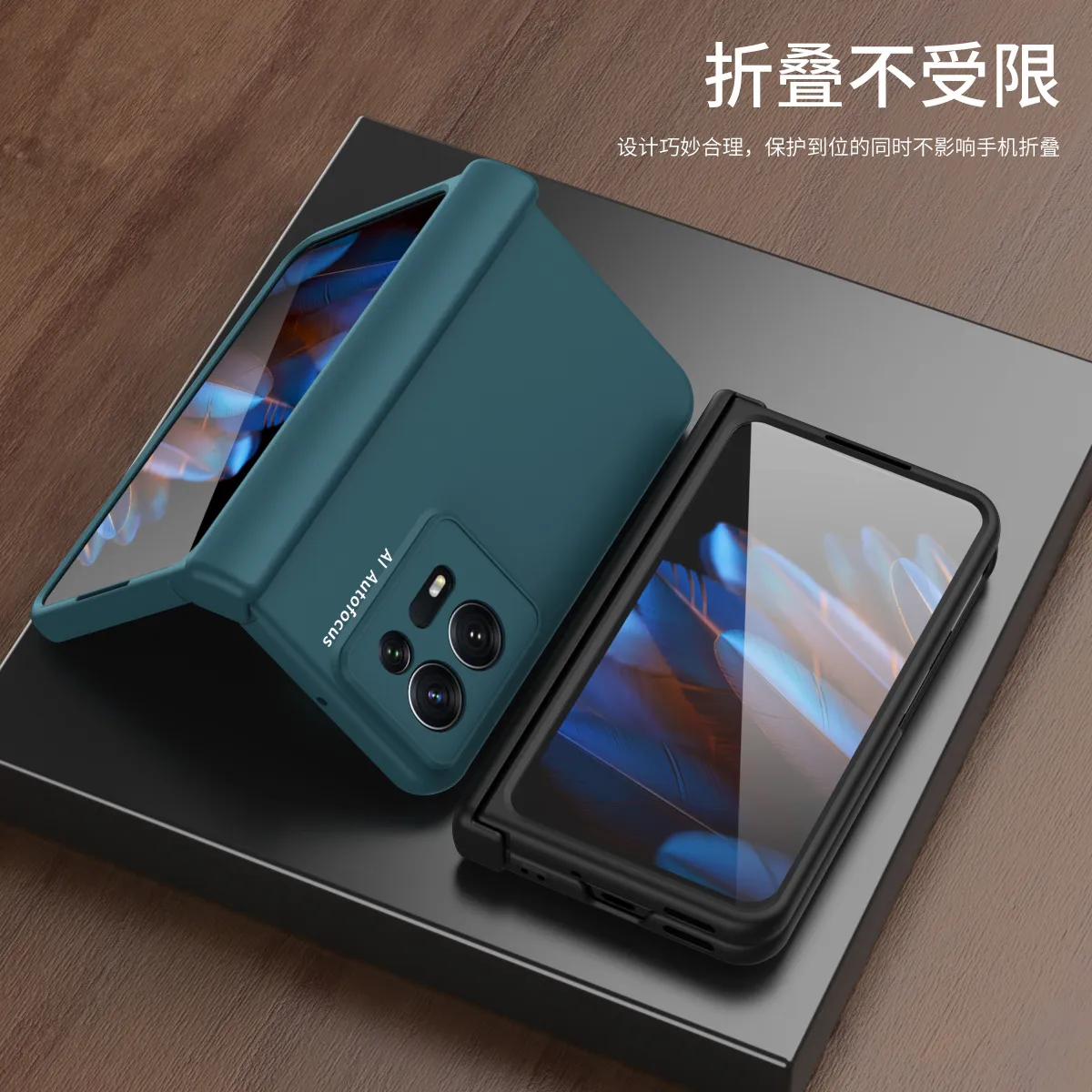 Compatible with OPPO Find N2 foldable phone case, magnetic hinge, macaron-style drop-proof protective case.