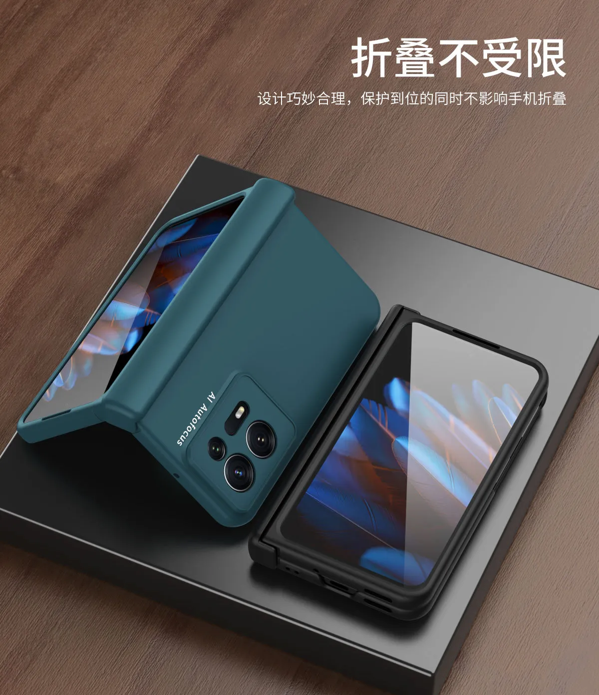Compatible with OPPO Find N2 foldable phone case, magnetic hinge, macaron-style drop-proof protective case.