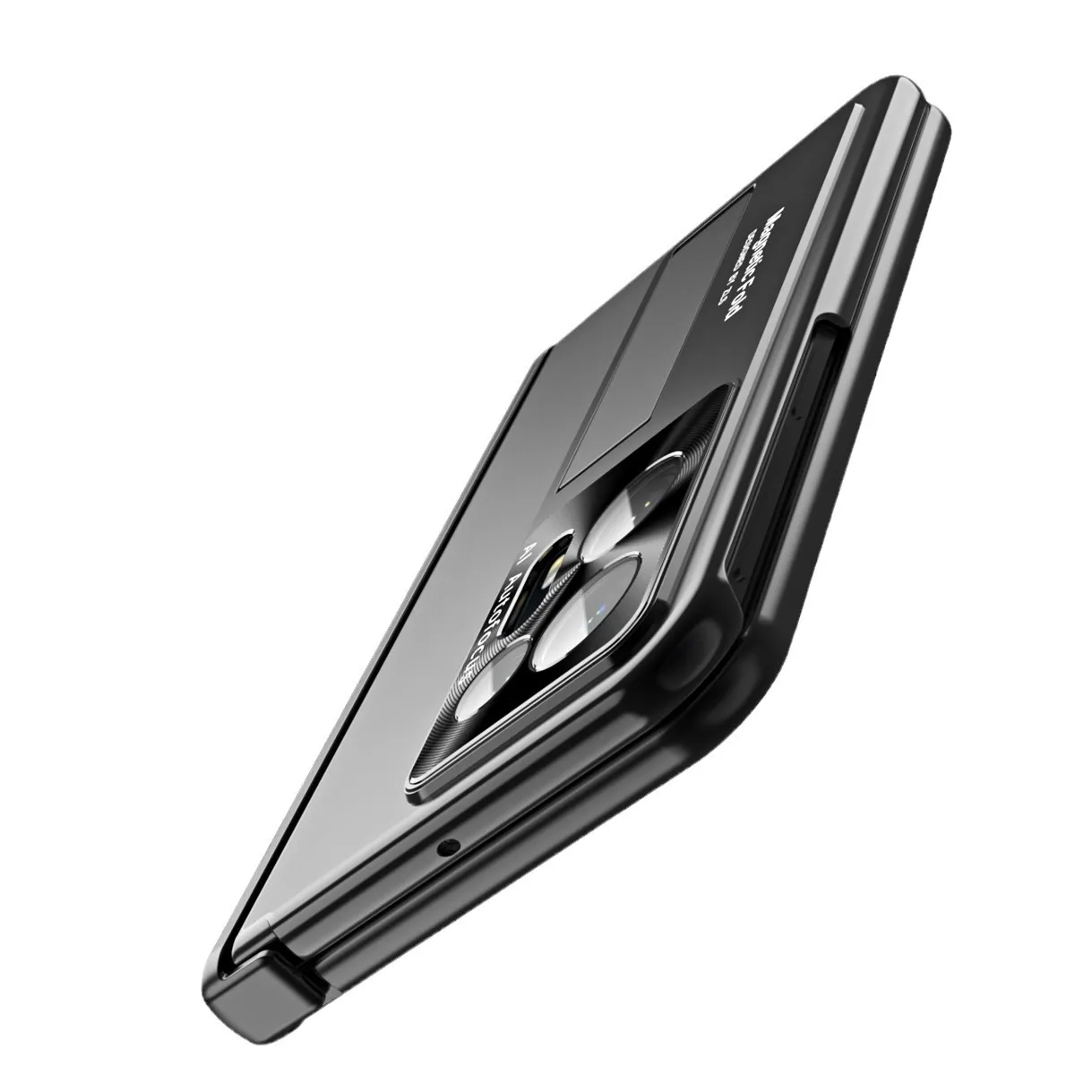 Compatible OPPO Find N2 phone case with magnetic hinge stand, full-coverage drop protection.