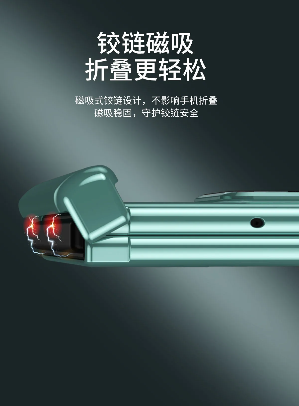 Compatible with OPPO Find N2 foldable phone case, FINDN2 case and screen protector, integrated magnetic hinge, drop-proof protective case.