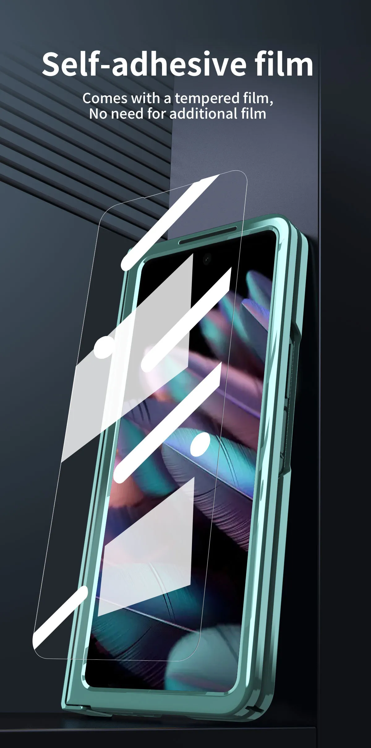 Compatible with OPPO Find N2 foldable phone case, magnetic hinge, electroplated texture, drop-proof protective case
