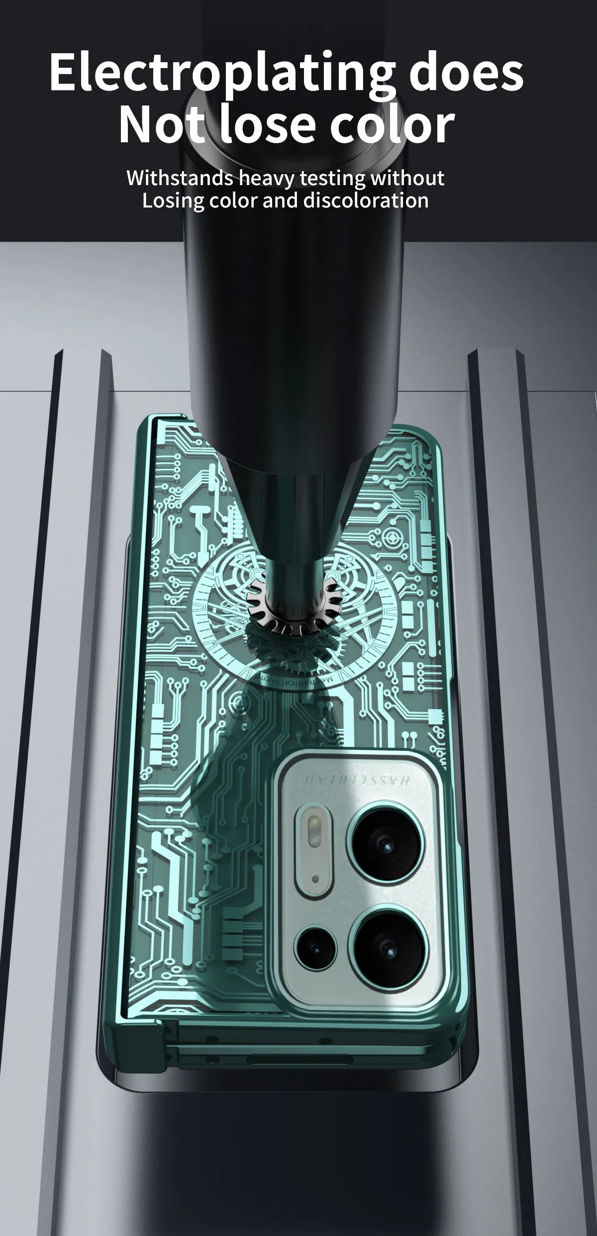 Compatible with OPPO Find N2 foldable phone case, magnetic hinge, electroplated texture, drop-proof protective case