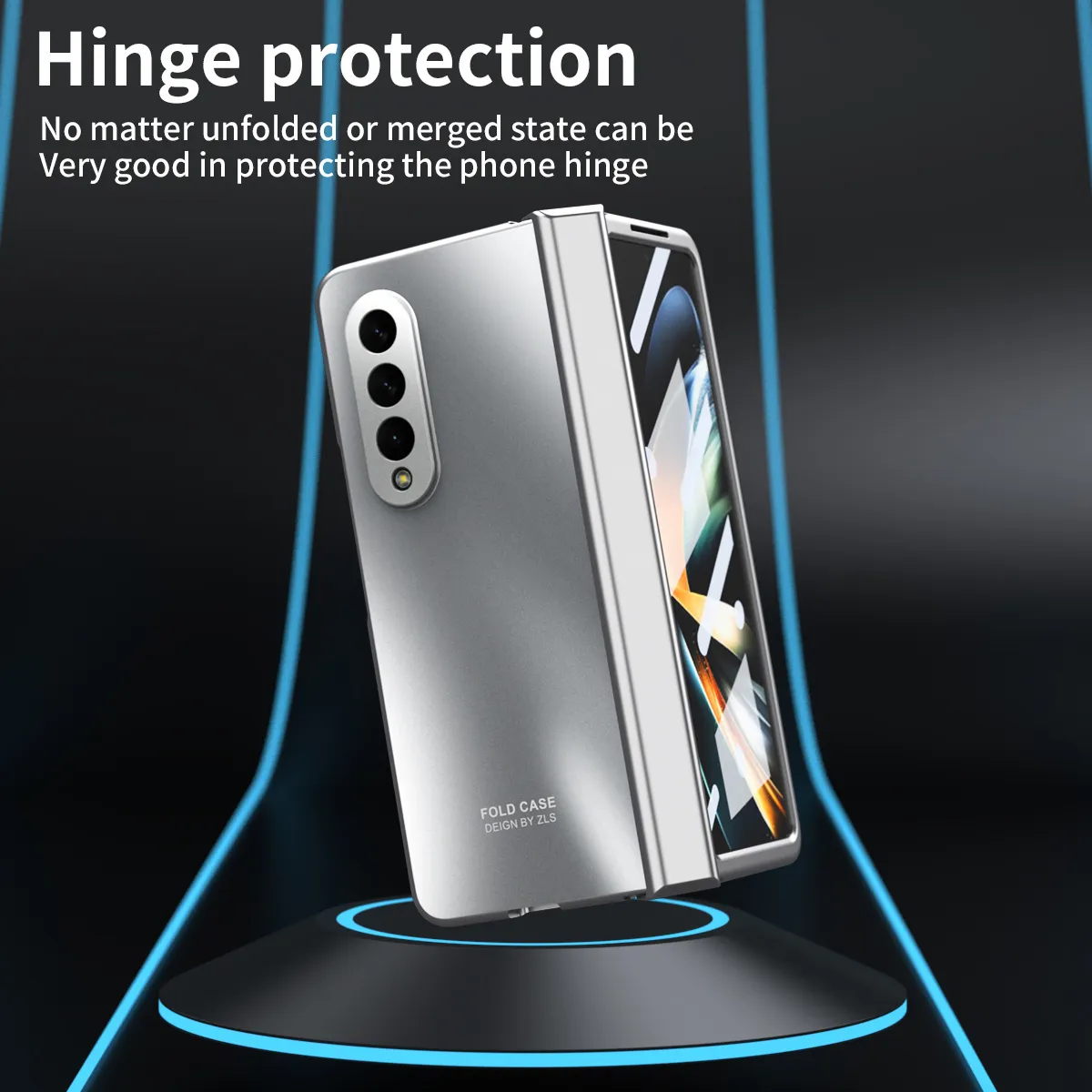 ZFOLD4 Foldable Screen Case for Samsung Fold 5 (Solid Color Electroplated, Full Coverage, Drop-Proof Protective Case, 5G)
