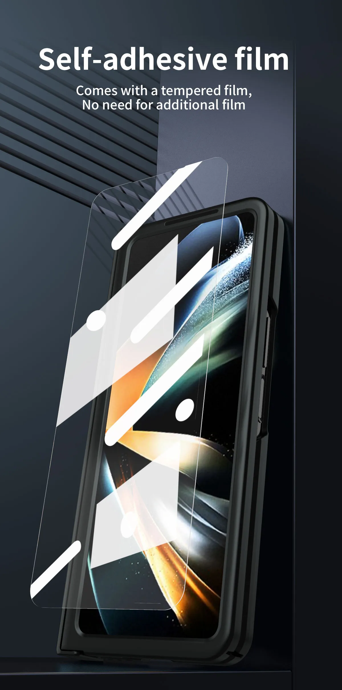 ZFOLD4 Foldable Screen Case for Samsung Fold 5 (Solid Color Electroplated, Full Coverage, Drop-Proof Protective Case, 5G)