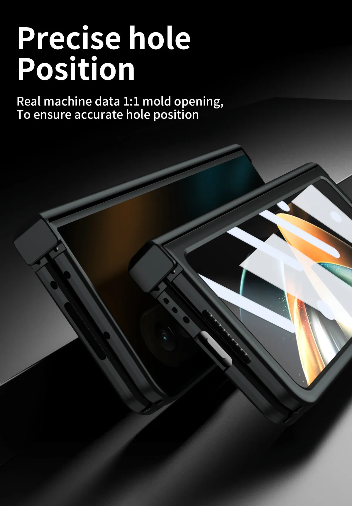 ZFOLD4 Foldable Screen Case for Samsung Fold 5 (Solid Color Electroplated, Full Coverage, Drop-Proof Protective Case, 5G)