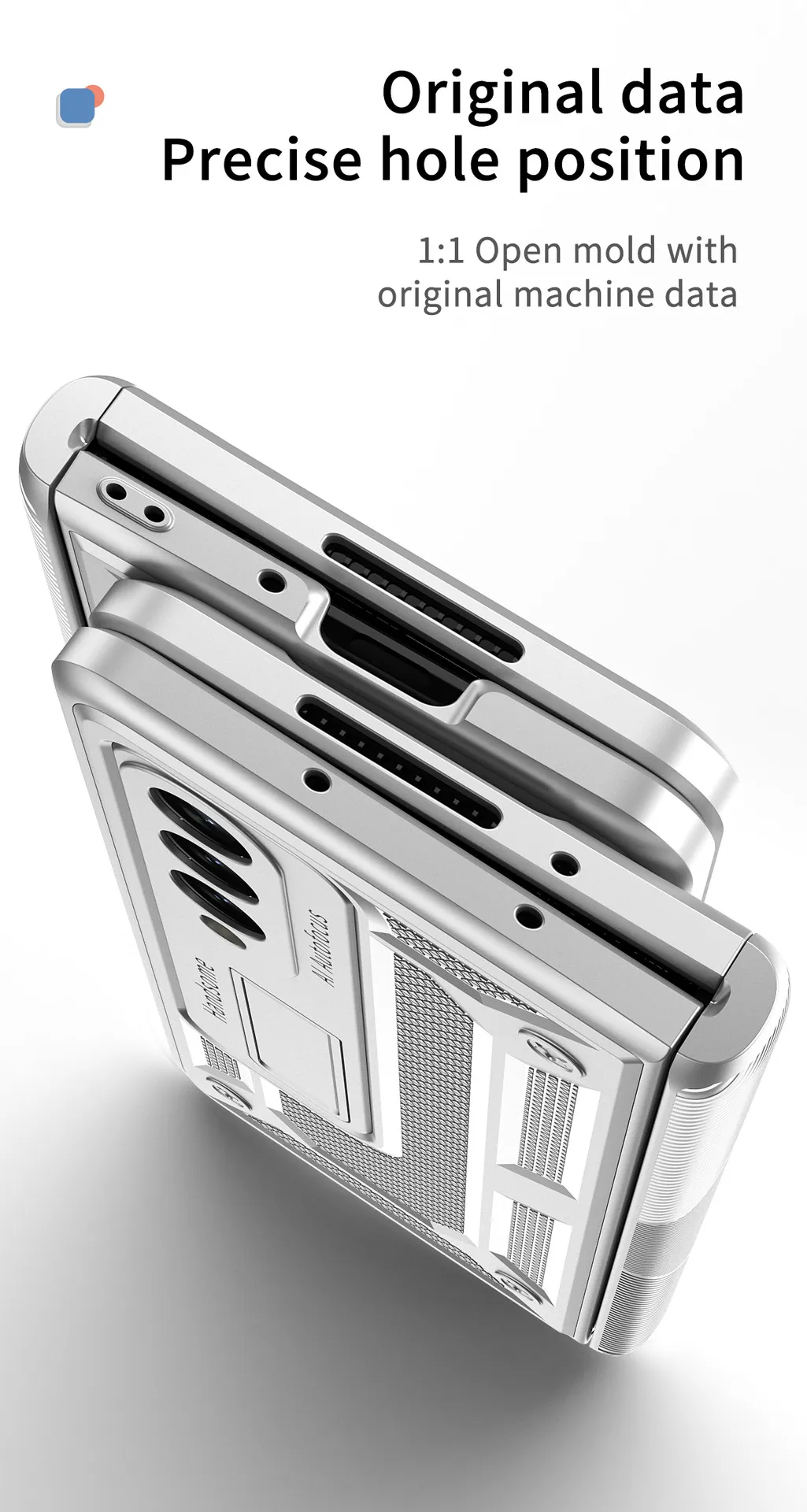 Compatible with Samsung Fold4 phone case W22 solid color hinge folding protective case Fold3 Ironclad full-coverage shockproof case