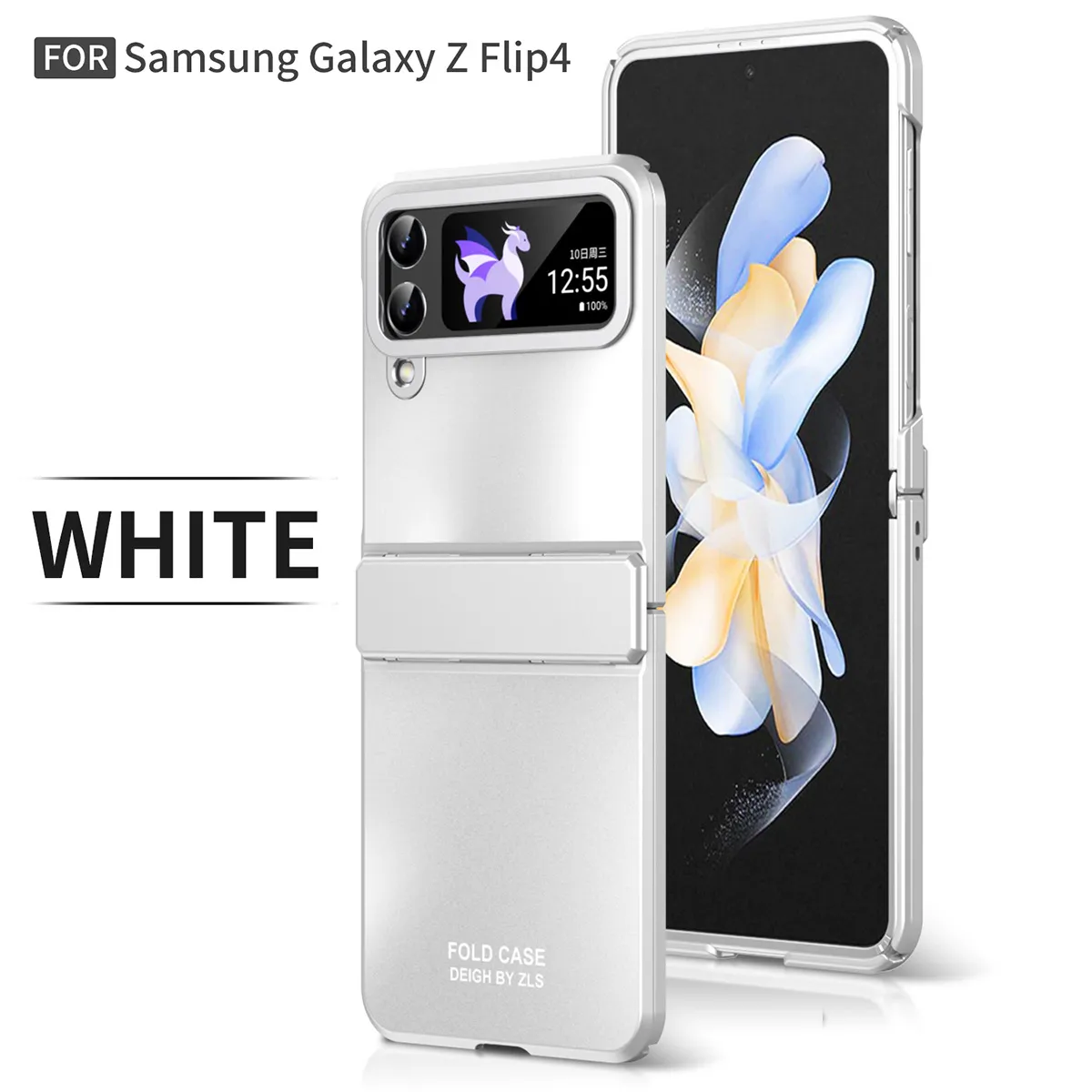 Compatible with Samsung ZFlip 7FE phone case, ZFLIP 6 foldable screen, electroplated flat hinge, full-coverage drop-proof protective leather.