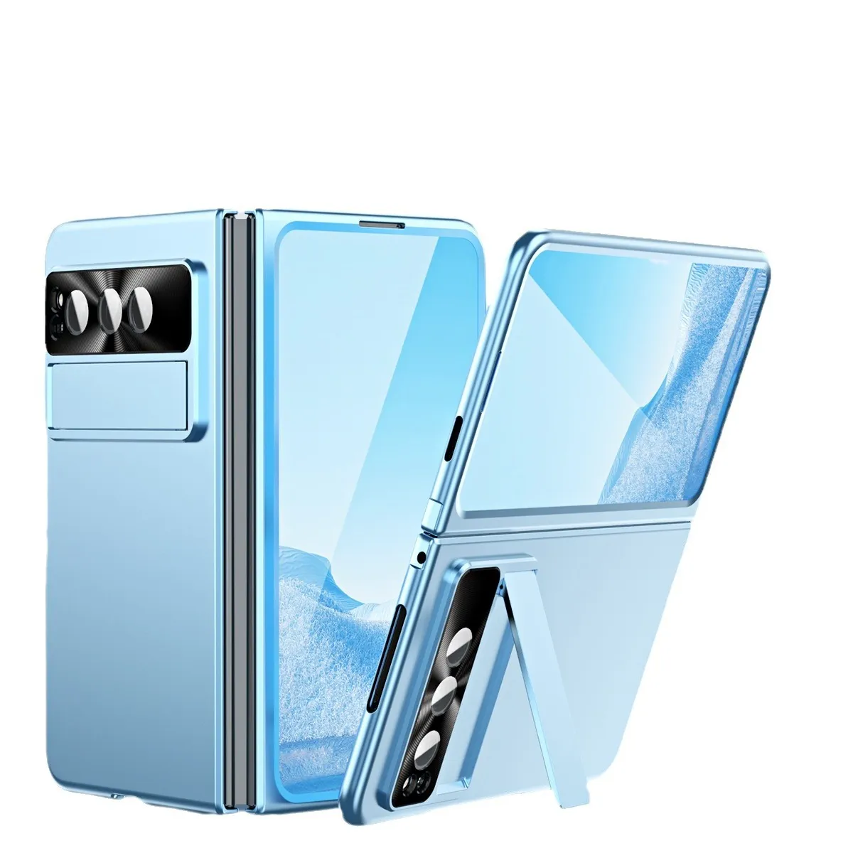 Google Pixel Fold phone case, solid color anti-drop protective case for foldable screen.