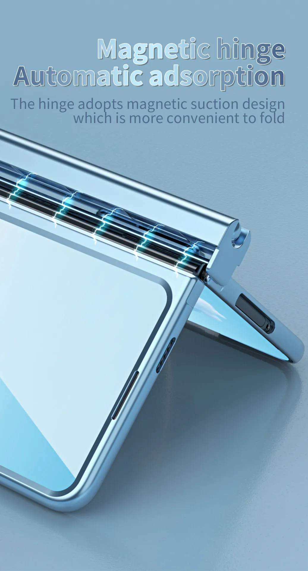 Compatible with Google Pixel Fold phone case, folding and shockproof protective case, full coverage, pen slot hinge.