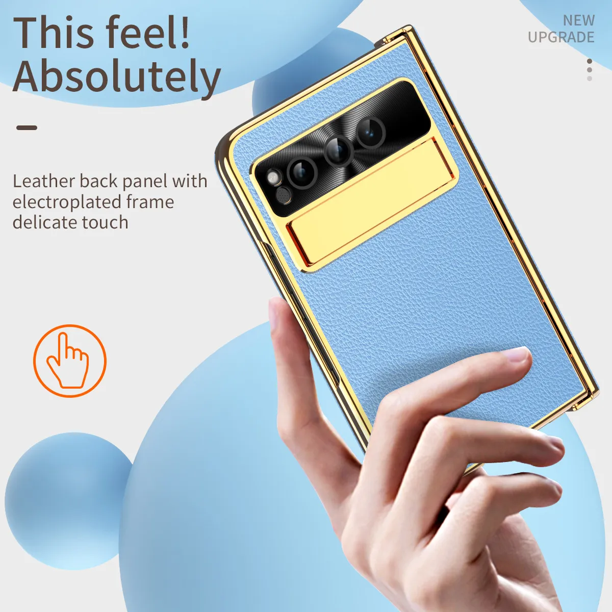 Compatible with Google Pixel Fold phone case, vegan leather, folding hinge, full-coverage drop protection.