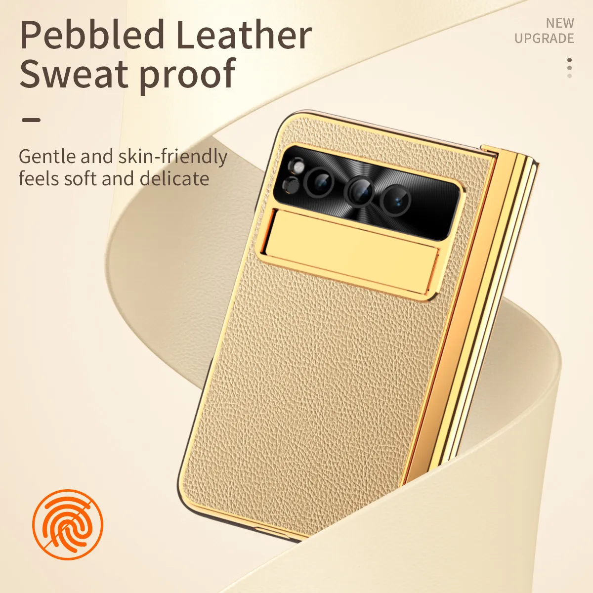 Compatible with Google Pixel Fold phone case, vegan leather, folding pen slot hinge, drop protection.