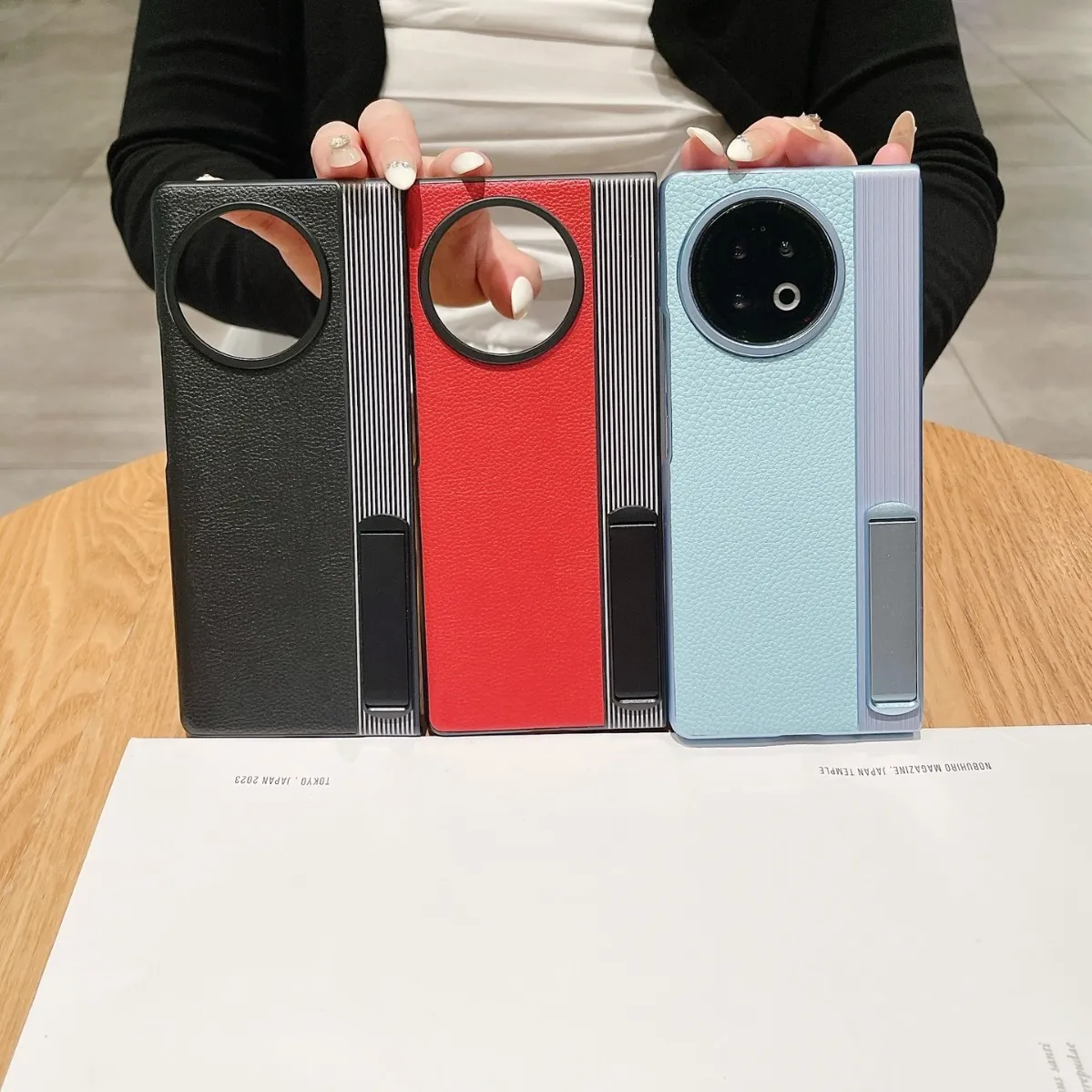 Compatible with vivo Xfold2 phone case, official stand, leather case, XFOLD2 ultra-thin phone case, 5G full-coverage anti-drop case
