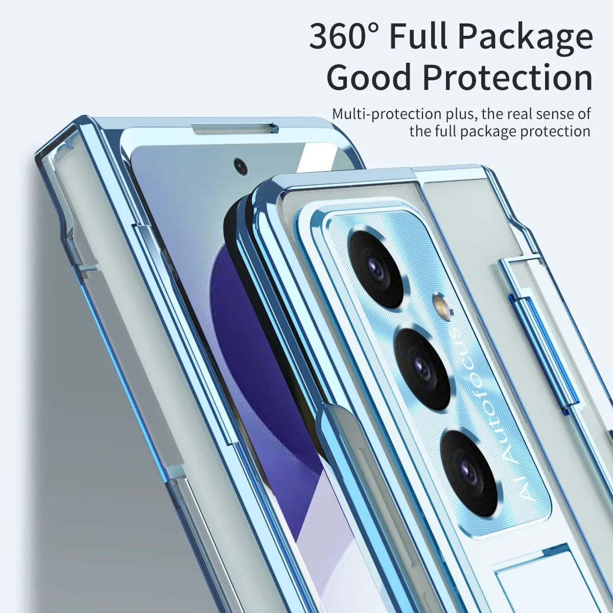Samsung Zfold8 Phone Case FOLD7 Flat Hinge Foldable Screen Protective Case Full Coverage Electroplated Transparent Case Applicable