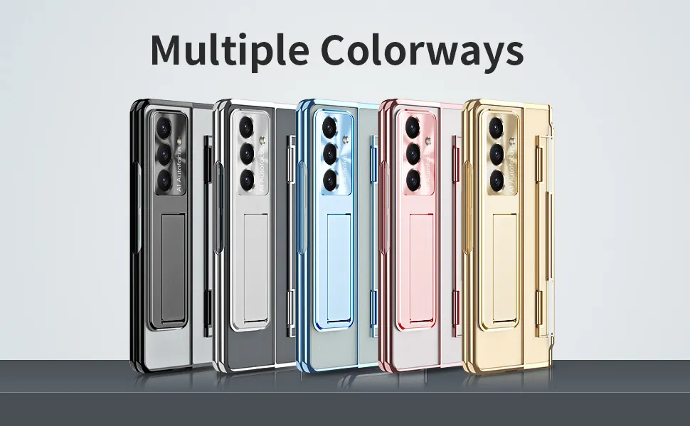 Samsung Zfold8 Phone Case FOLD7 Flat Hinge Foldable Screen Protective Case Full Coverage Electroplated Transparent Case Applicable