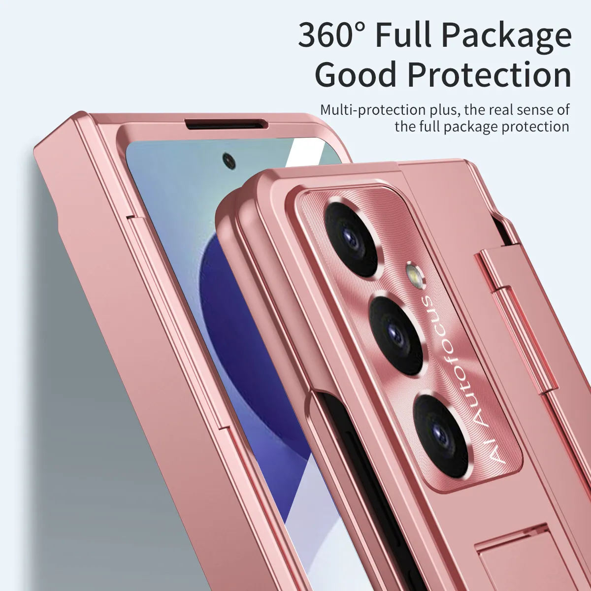 Samsung Zfold 8 Ultra phone case, FOLD8 flat hinge folding protective case, electroplated pen groove, drop-proof and suitable.
