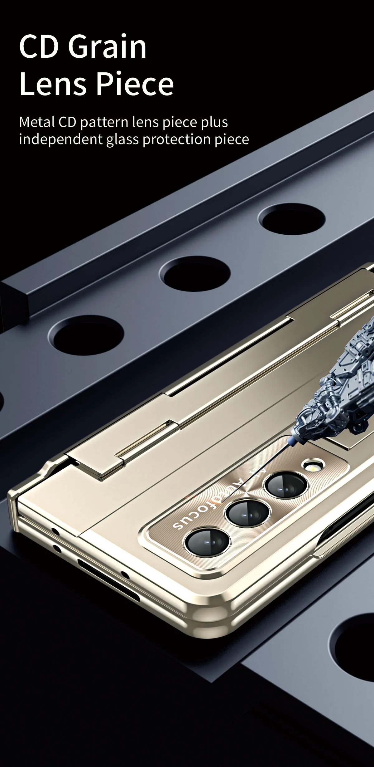 Samsung Zfold 8 Ultra phone case, FOLD8 flat hinge folding protective case, electroplated pen groove, drop-proof and suitable.