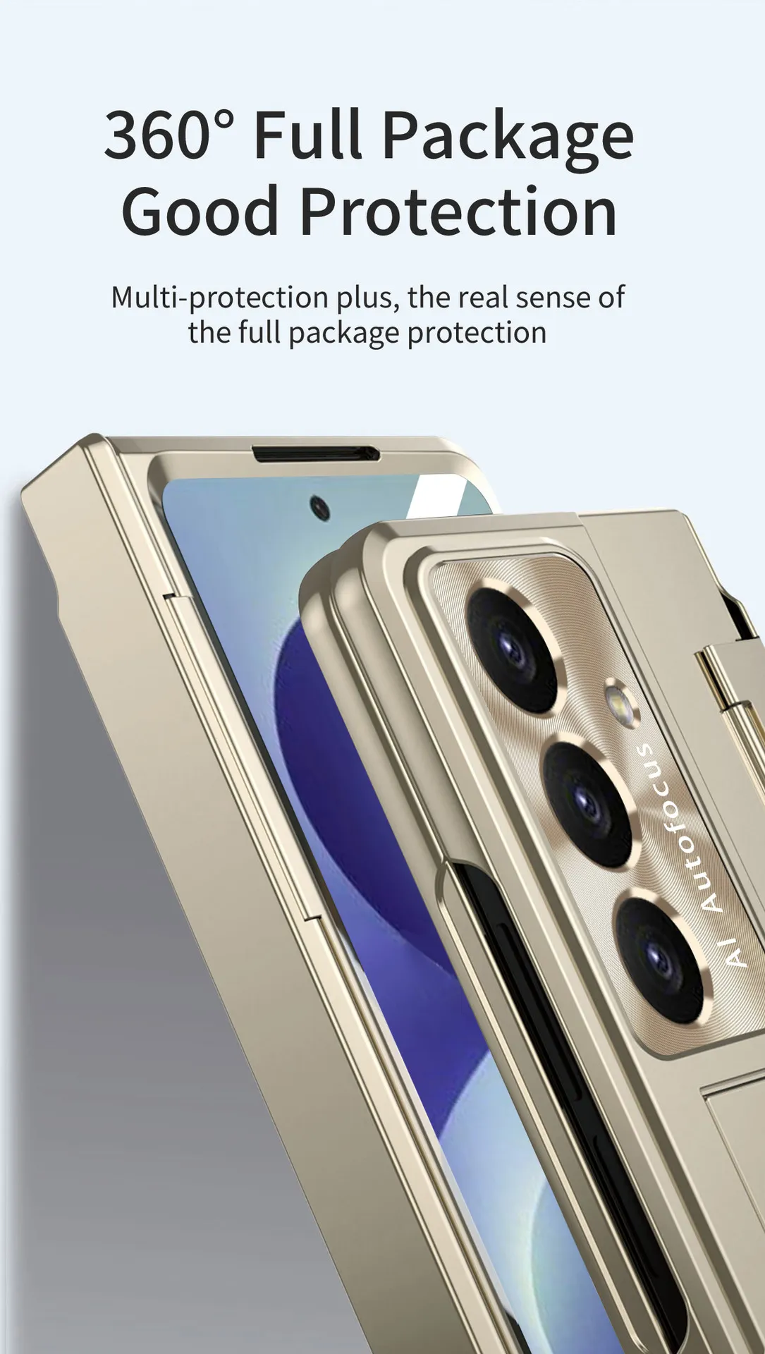 Samsung Zfold 8 Ultra phone case, FOLD8 flat hinge folding protective case, electroplated pen groove, drop-proof and suitable.
