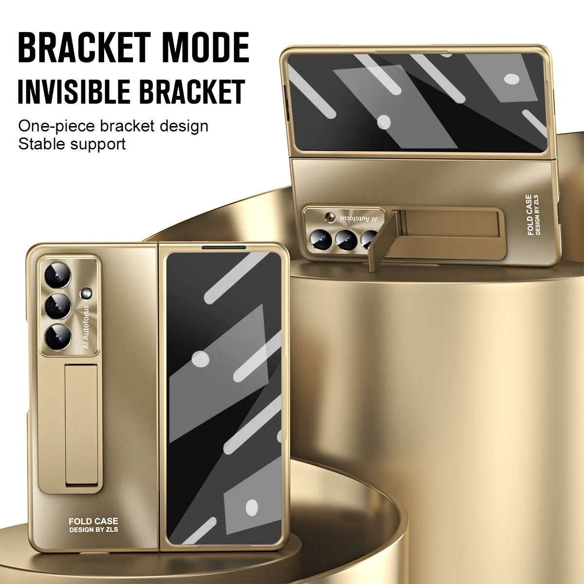 Compatible with Samsung Zfold7 phone case, FOLD5 foldable screen protective case, stand, solid color case, screen protector, and shockproof case.