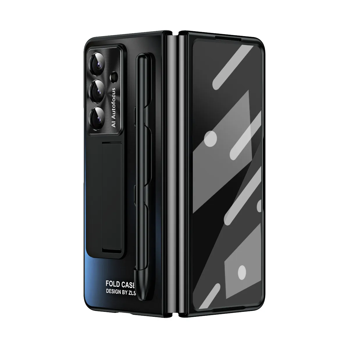 Compatible with Samsung Zfold7 phone case, FOLD5 foldable screen protective case, stand, solid color case, screen protector, and shockproof case.