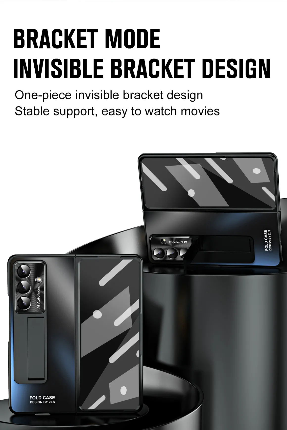 Compatible with Samsung Zfold7 phone case, FOLD5 foldable screen protective case, stand, solid color case, screen protector, and shockproof case.